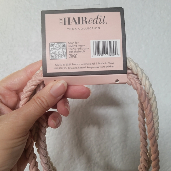 The Hair Edit Pink and Cream Braided Headband Set Nwt - Picture 2 of 3